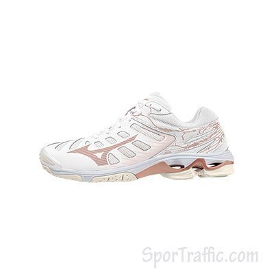 MIZUNO Wave Voltage women's volleyball shoes White Rose Snow V1GC216036