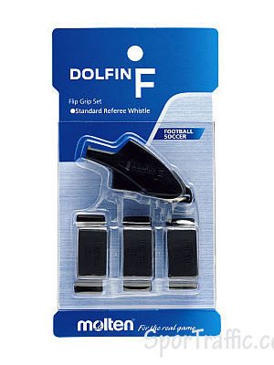 MOLTEN Dolfin F football soccer referee whistle RA0070-KS with flip grip and lanyard