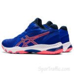 ASICS Netburner Ballistic FF MT 2 women volleyball shoes 1052A034-407 Lapis Lazuli Blue Blazing Coral 3