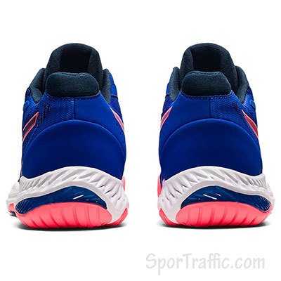 ASICS Netburner Ballistic FF MT 2 women volleyball shoes 1052A034-407 Lapis Lazuli Blue Blazing Coral