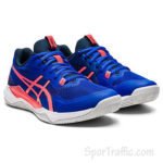 Asics Gel Tactic women’s volleyball shoes 1072A070-401 Lapis Lazuli Blue Blazing Coral 2