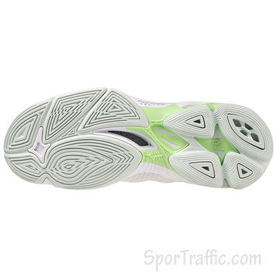 MIZUNO Wave Lightning Z7 MID women volleyball shoes WHITE GLACIALRIDGE PATI V1GC225037