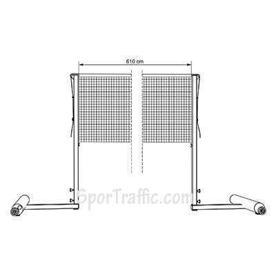 Portable Badminton Posts Freestanding