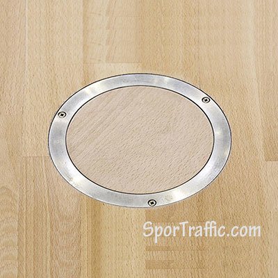 Volleyball floor socket cover plate wooden