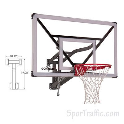 Panier de basket mural intérieur et extérieur GOTEK54 WallMount - Holly  Sport