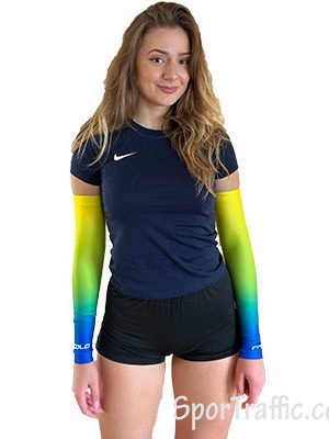 COLO Pro volleyball arm sleeves yellow blue