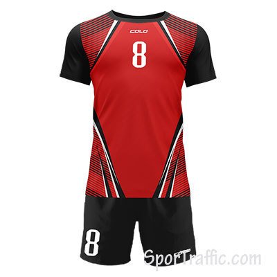 COLO Volcan men's volleyball uniform 02 Red