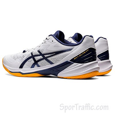 Discover ASICS Sky Elite FF 2 volleyball men's shoes White Deep Ocean 1051A064.103