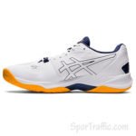 Discover ASICS Sky Elite FF 2 volleyball men’s shoes White Deep Ocean 1051A064.103 4