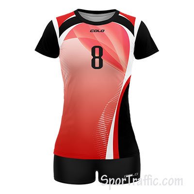 COLO Auri Women's Volleyball Uniform 02 Red