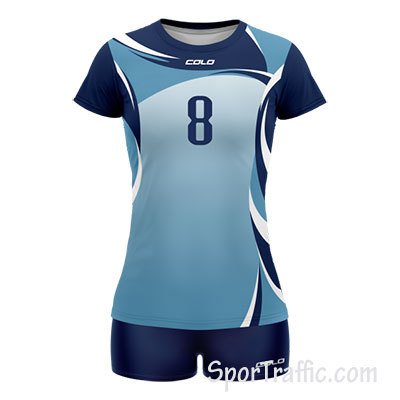 COLO Shimmer women's volleyball uniform 06 Light Blue
