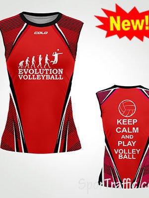 Evolution Volleyball Women's Sleeveless Shirt Keep Calm and Play Volleyball New