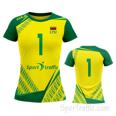 Lithuanian national team women's volleyball t-shirt yellow