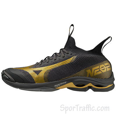 MIZUNO Wave Lightning NEO2 Volleyball Shoes - Black/Gold