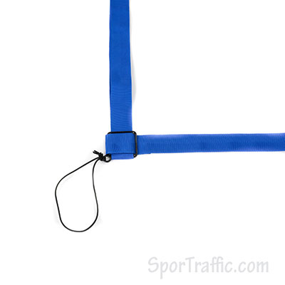 Adjustable beach volleyball lines plates blue buckles