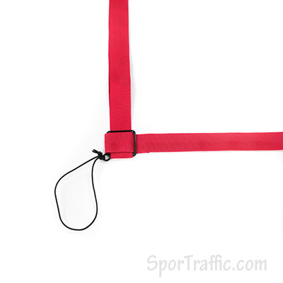 Adjustable beach volleyball lines plates red buckles