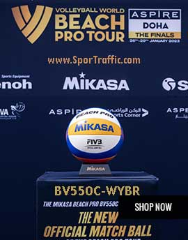 MIKASA BV550C-WYBR Beach Pro Volleyball Ball Banner