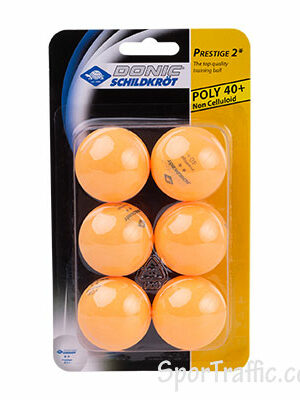 DONIC Table Tennis Balls Prestige 2 Orange 658028