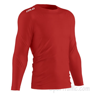 COLO Airy 3 Vyriški Kompresiniai Marškinėliai Ilgomis Rankovėmis raudoni