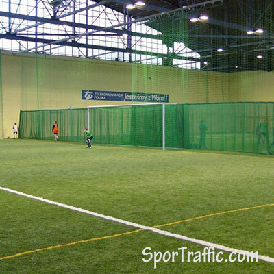 HUCK sports hall division nets curtains 720A green football