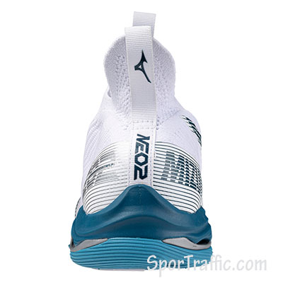 MIZUNO Wave Lightning NEO2 volleyball shoe WHITE SAILOR BLUE SILVER V1GA220221