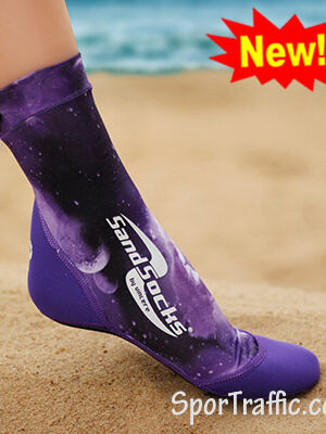 Purple Galaxy Sand Socks New