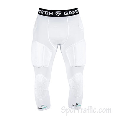 GAMEPATCH 3-4 basketball tights with full protection white PTFP02-001