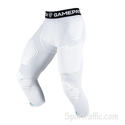 GAMEPATCH 3-4 basketball tights with full protection white