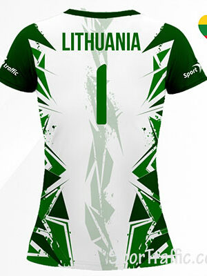 Lithuanian National Team Women Volleyball Jersey White Green