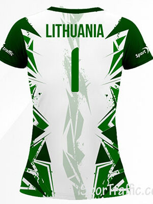 Lithuanian National Team Women Volleyball Jersey White Green