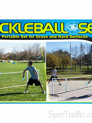 Park&Sun portable pickelball tennis set grass and hard surface play